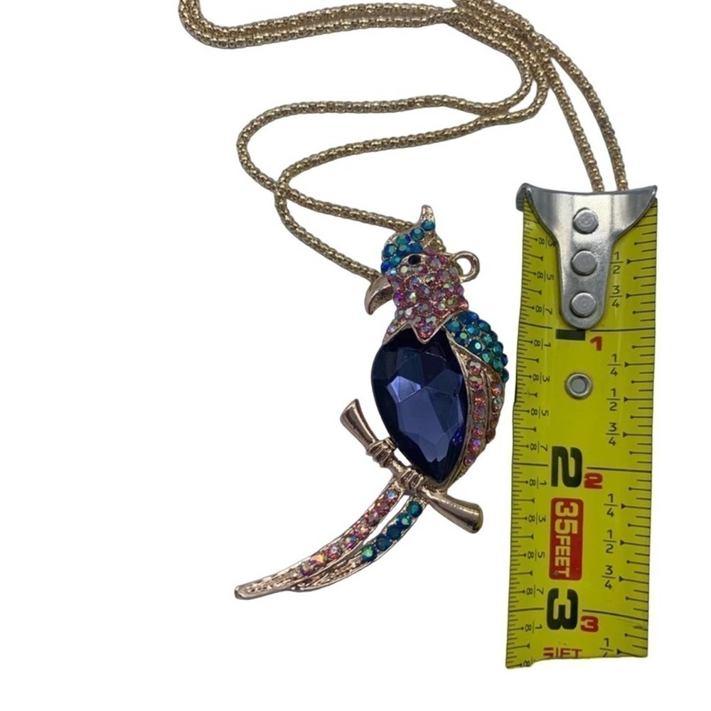 New purple & blue parrot fashion pendant necklace - Picture 5 of 8